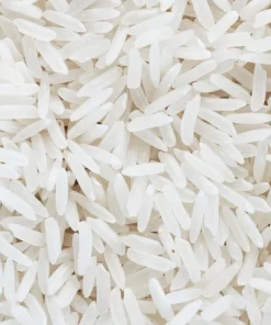 ST25 rice grains are long and white