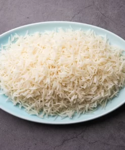 Aromatic Basmati Rice is served in a bowl