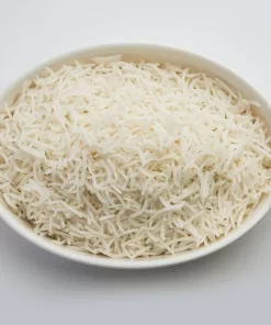 Basmati rice grains are long and slender